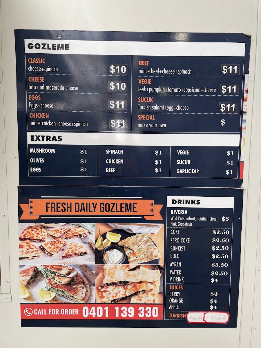 Fresh Daily Gozleme Photo Menu 3