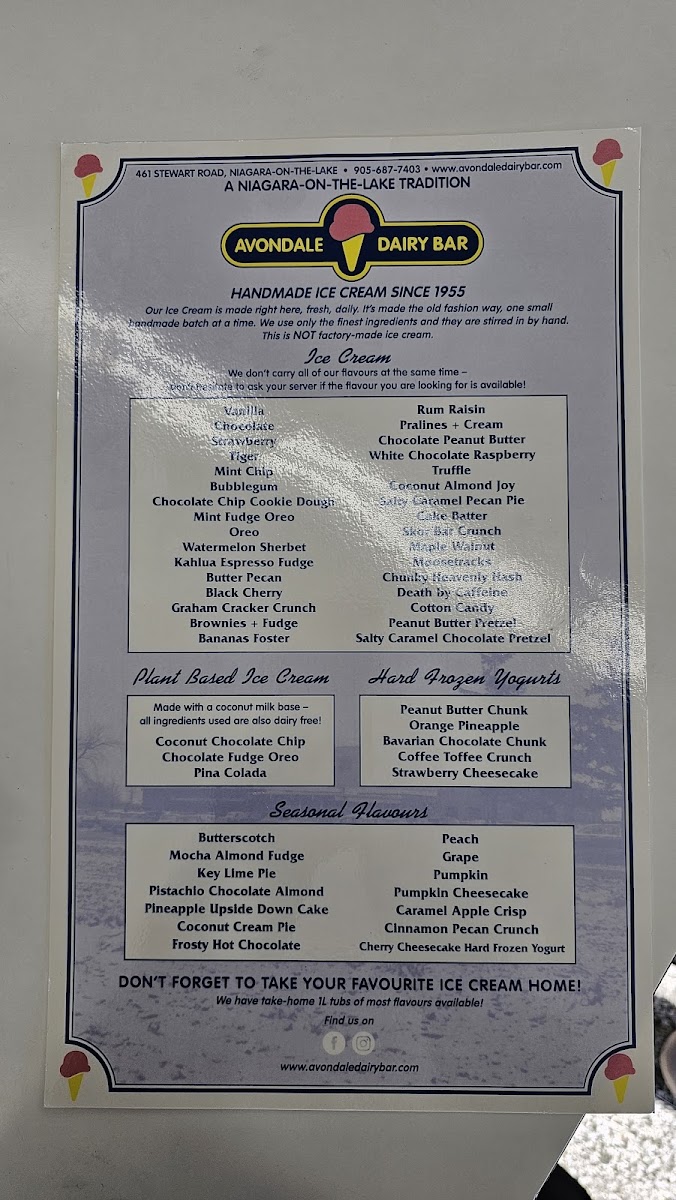 Avondale Dairy Bar Photo Menu 2
