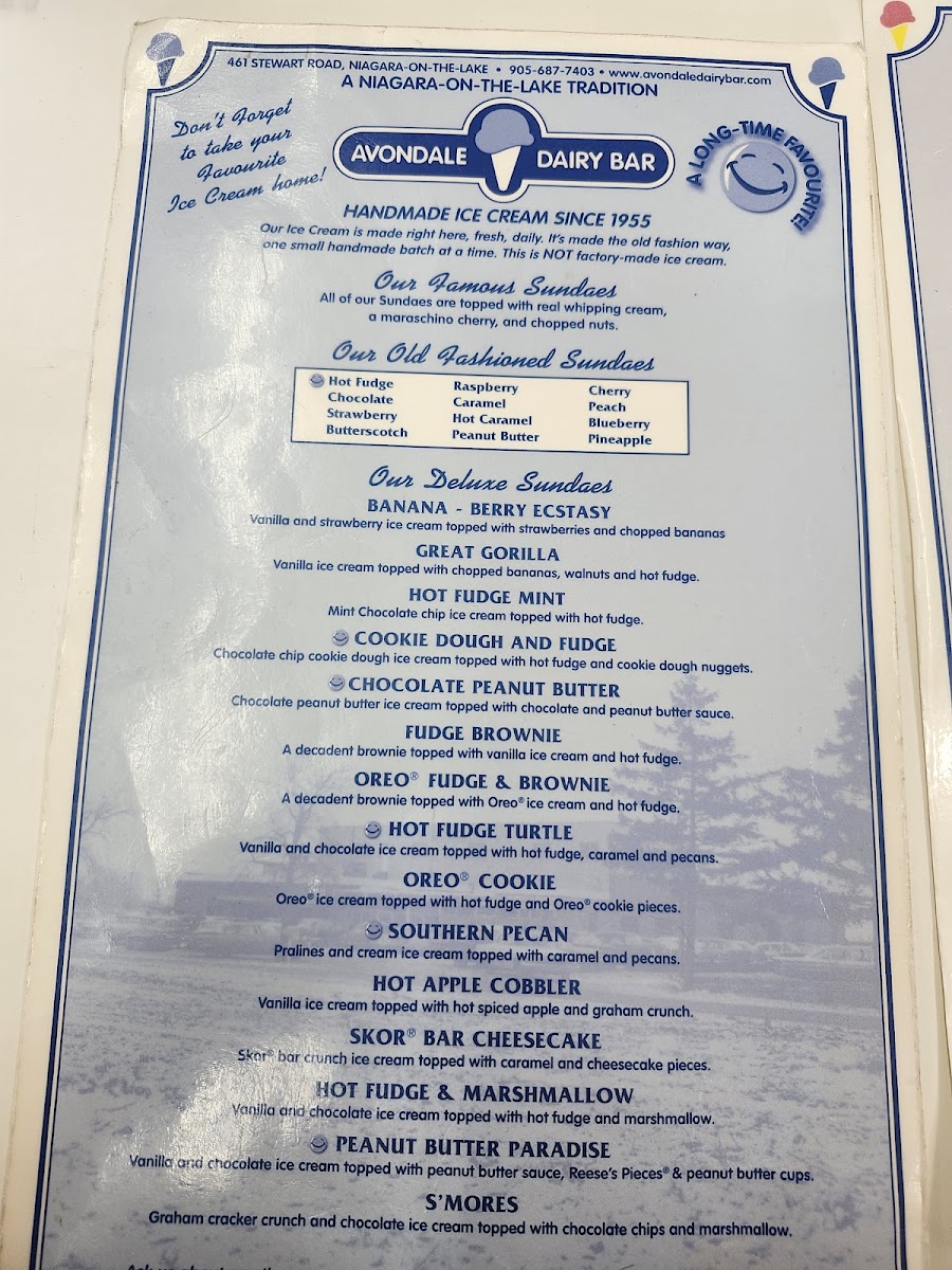 Avondale Dairy Bar Photo Menu 4
