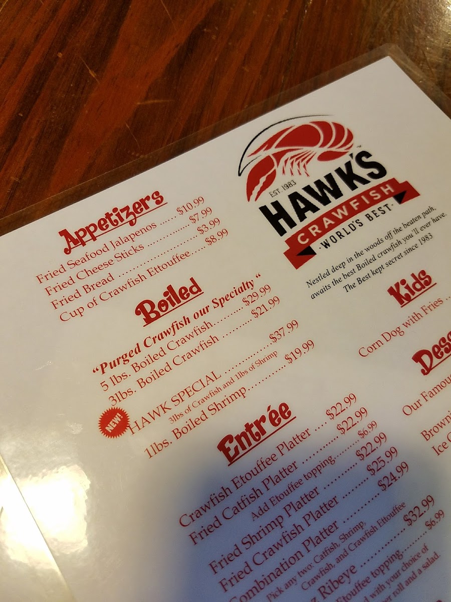 Hawk's Restaurant Photo Menu 5