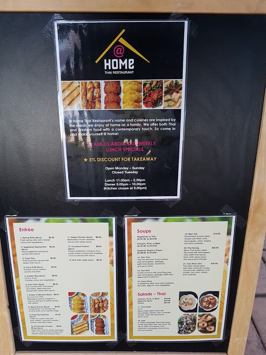 At Home Thai Restaurant Photo Menu 9