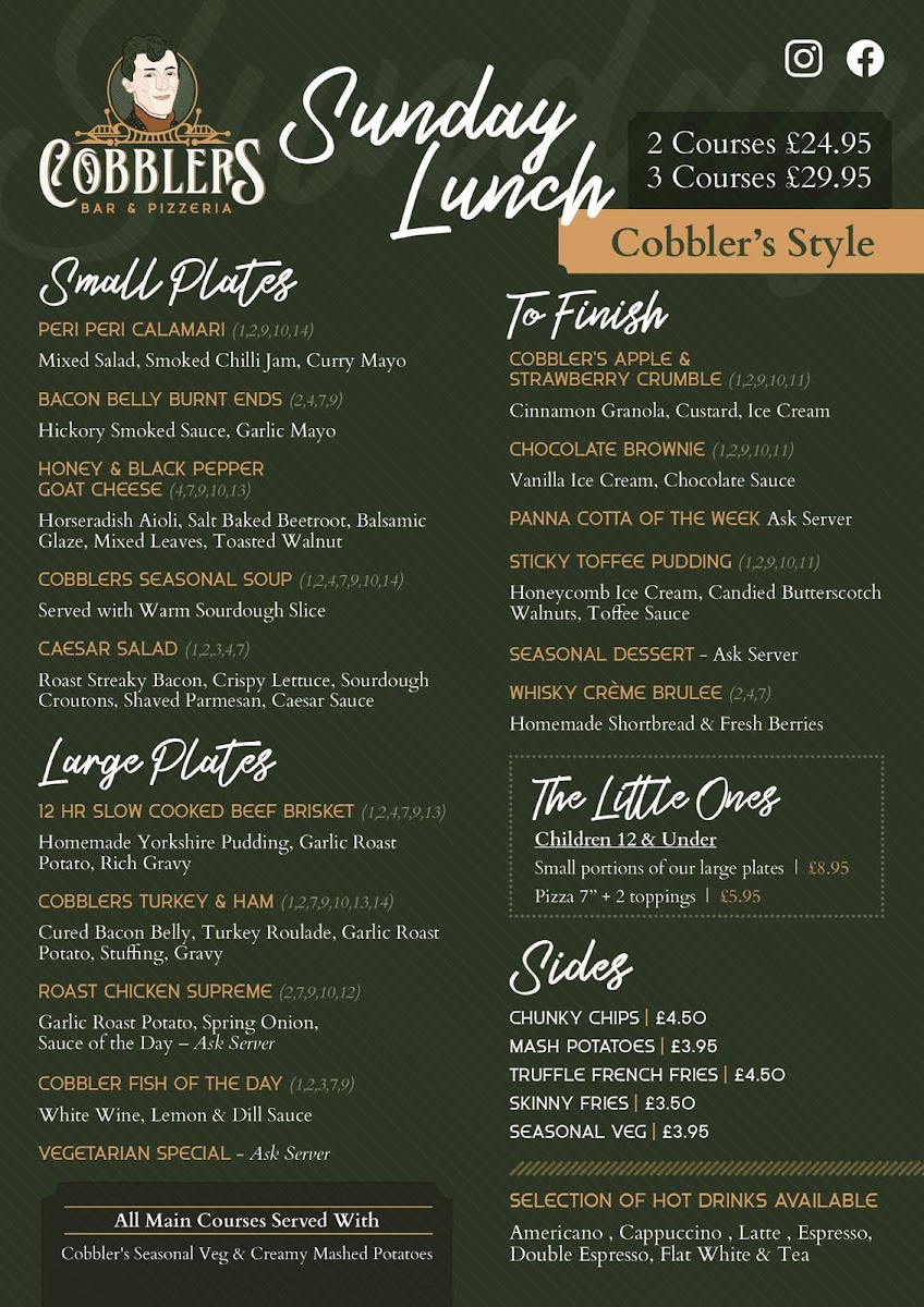 Cobbler’s Bar & Pizzeria Photo Menu 2