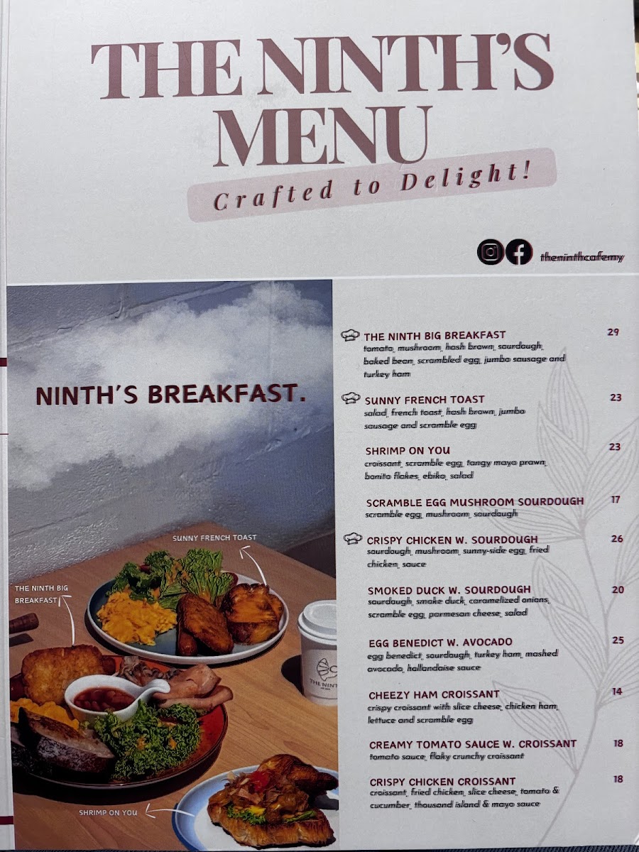 The Ninth Cafe Photo Menu 5