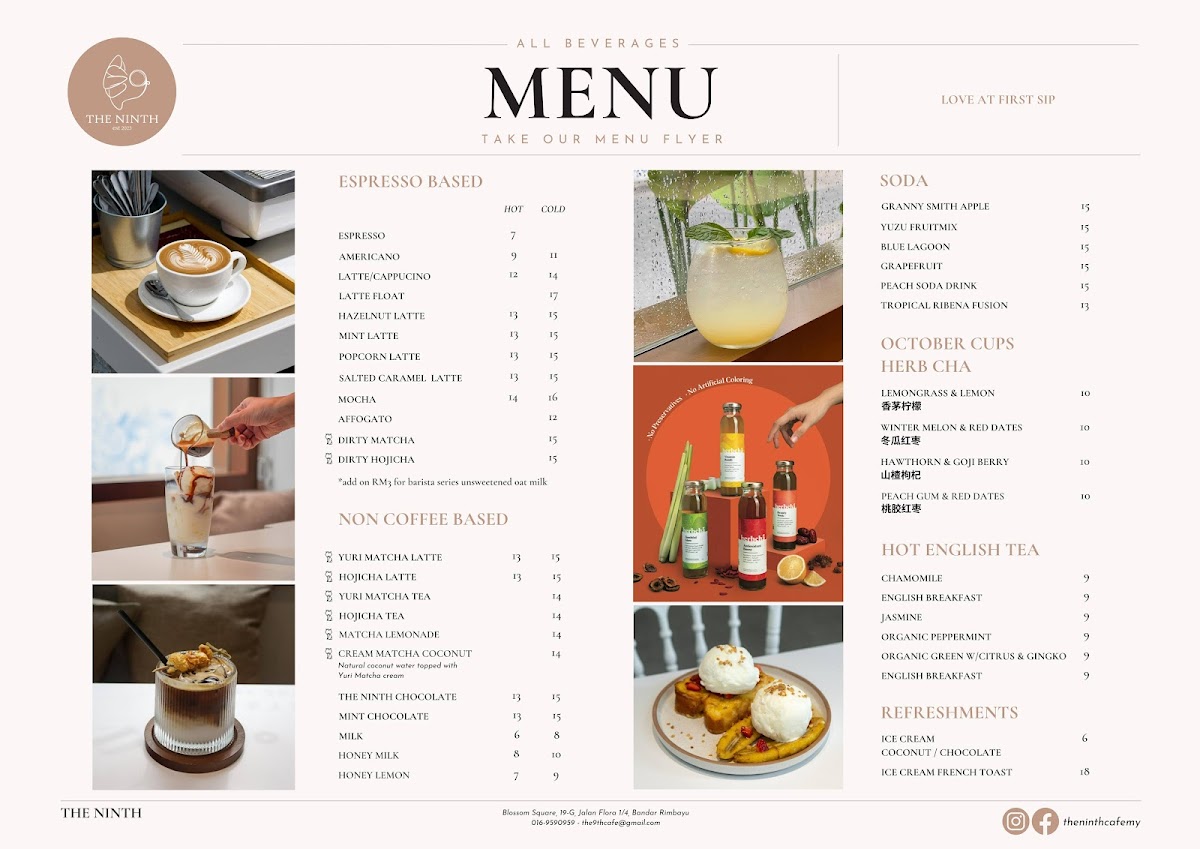 The Ninth Cafe Photo Menu 7