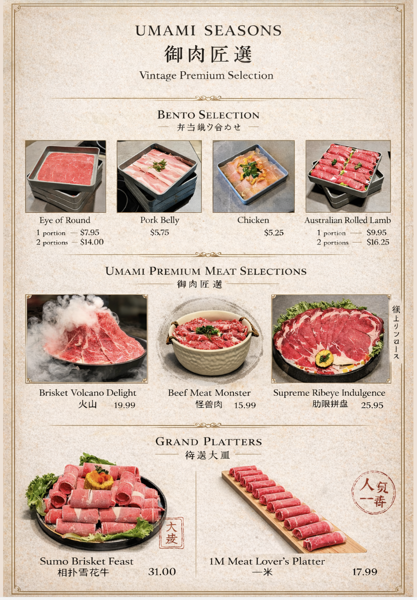 Umami Seasons Hotpot Photo Menu 2