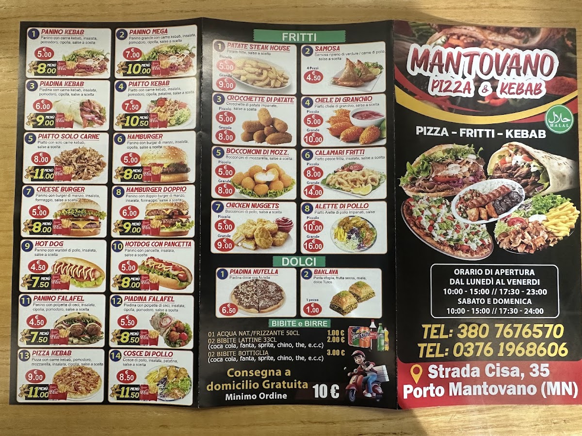Mantovano Pizza & Kebab Anche consegna domicilio Photo Menu 1