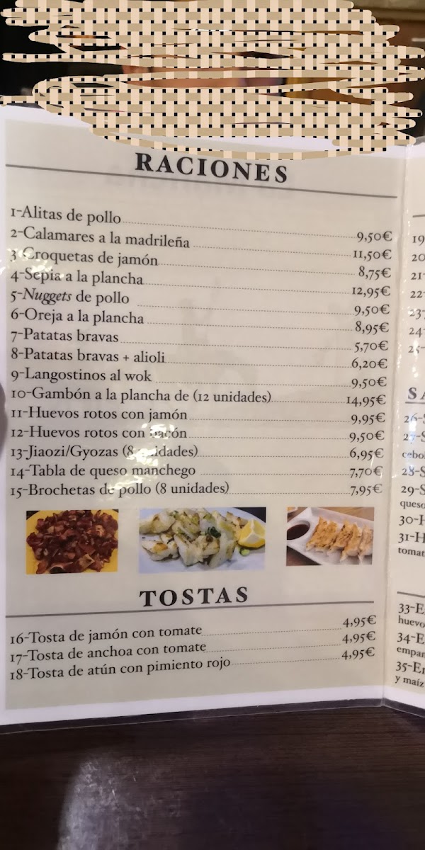 La Mancha Photo Menu 1