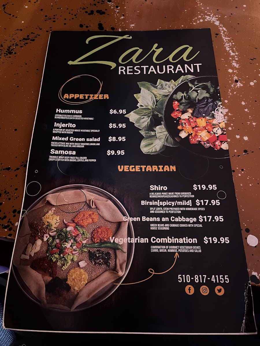 Zara Restaurant Photo Menu 3