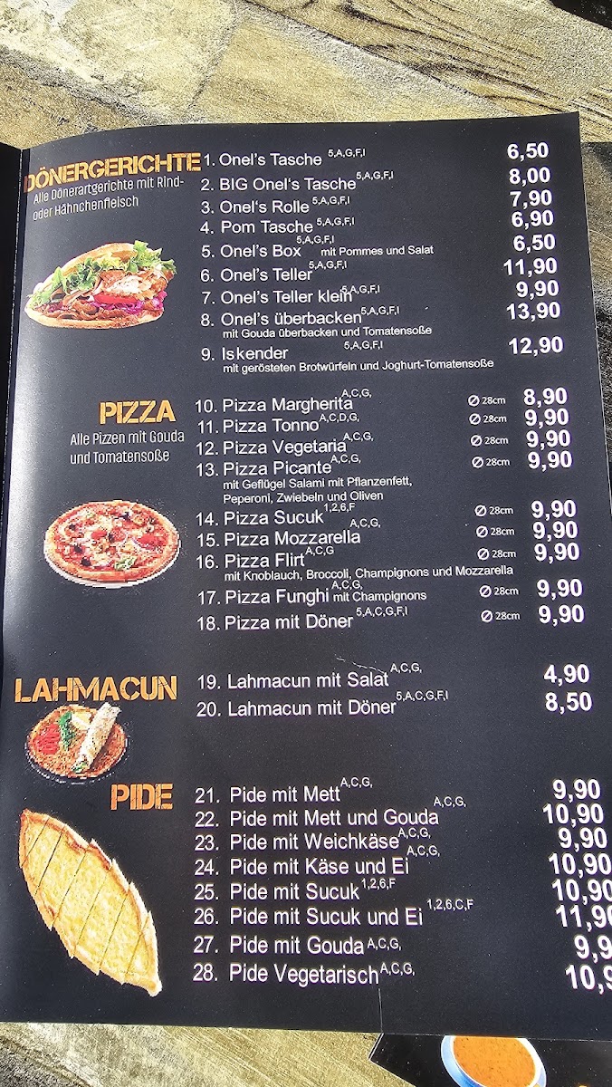 Onel's Döner Photo Menu 1
