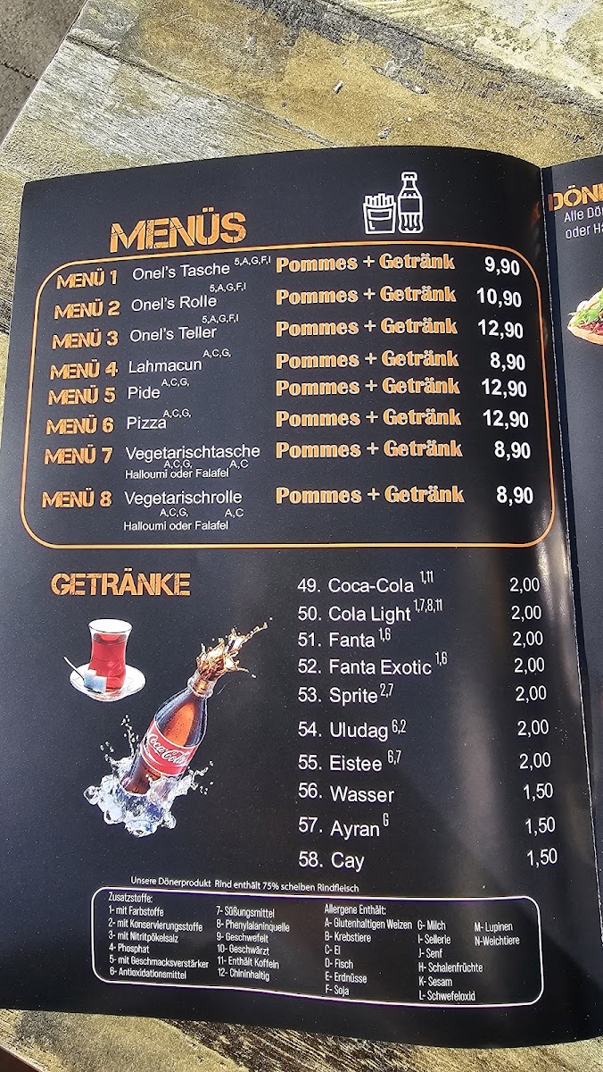 Onel's Döner Photo Menu 2