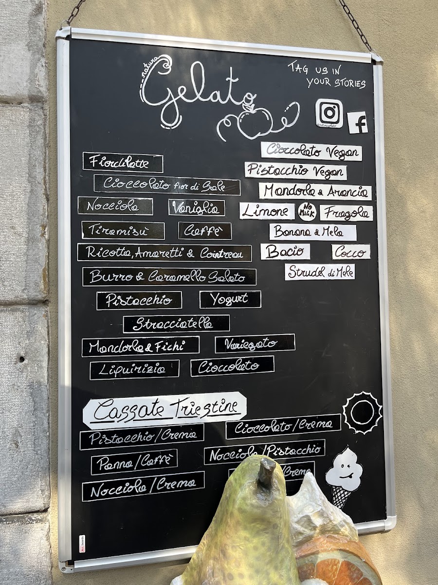 Natura Gelato Photo Menu 1