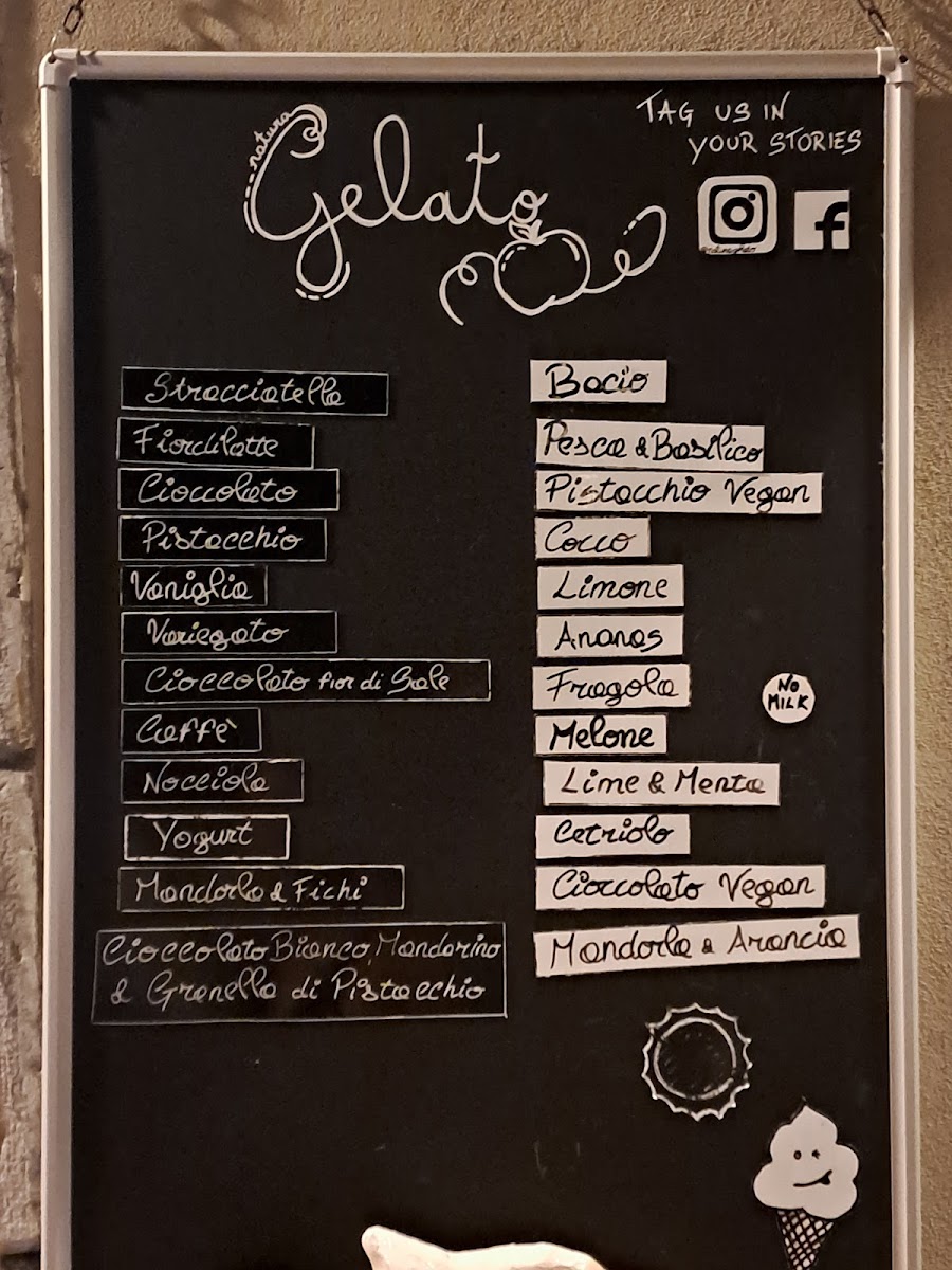 Natura Gelato Photo Menu 3