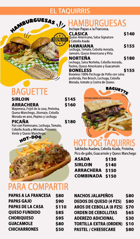 El Taquirris Photo Menu 1