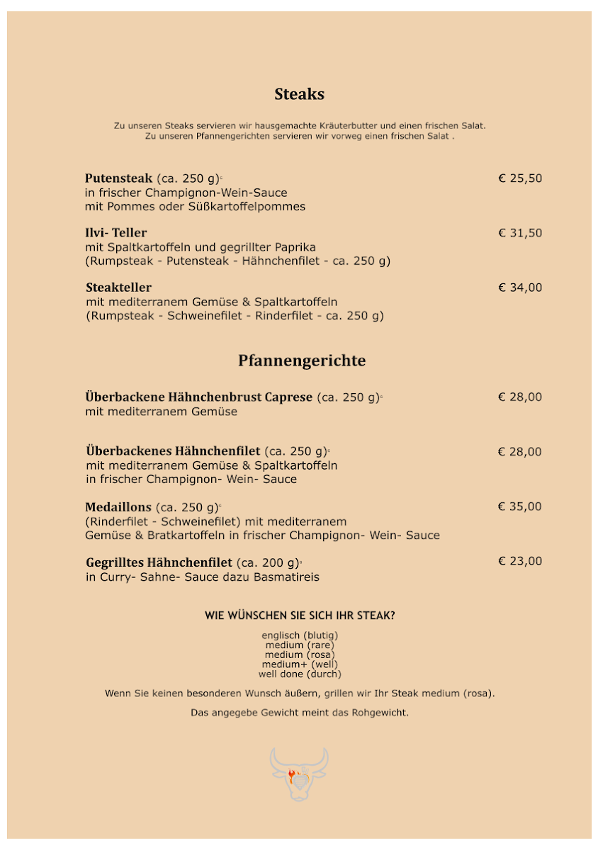 Steakhouse by Ilvi | Restaurant Photo Menu 5