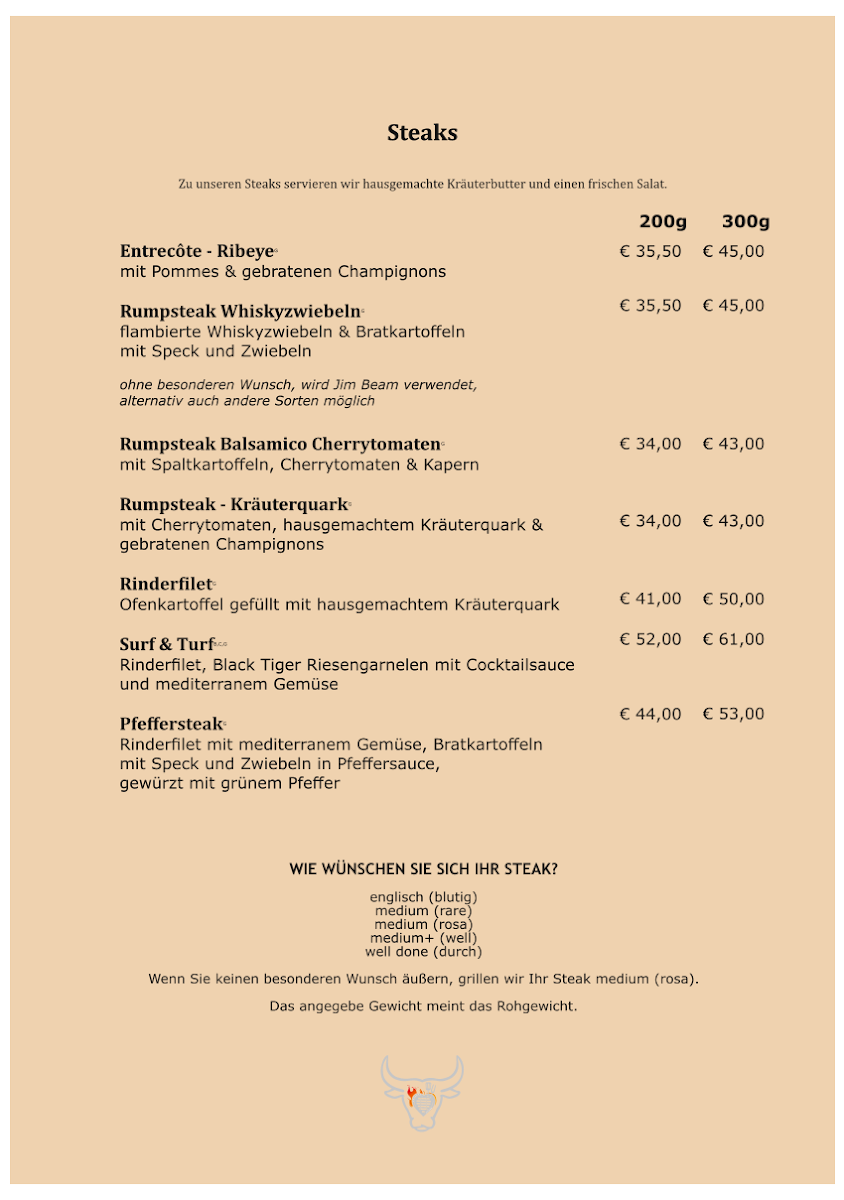 Steakhouse by Ilvi | Restaurant Photo Menu 6