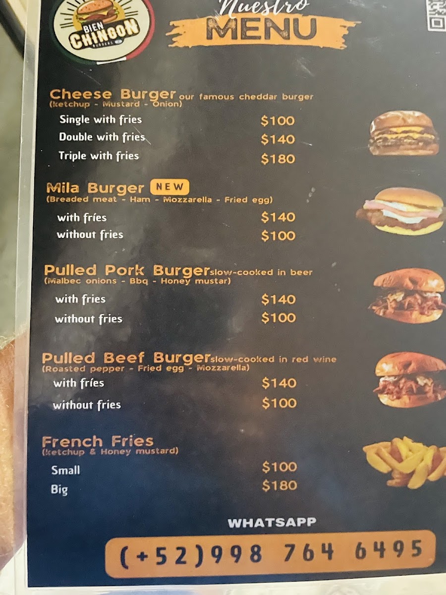 Ahorita Burgers Photo Menu 3