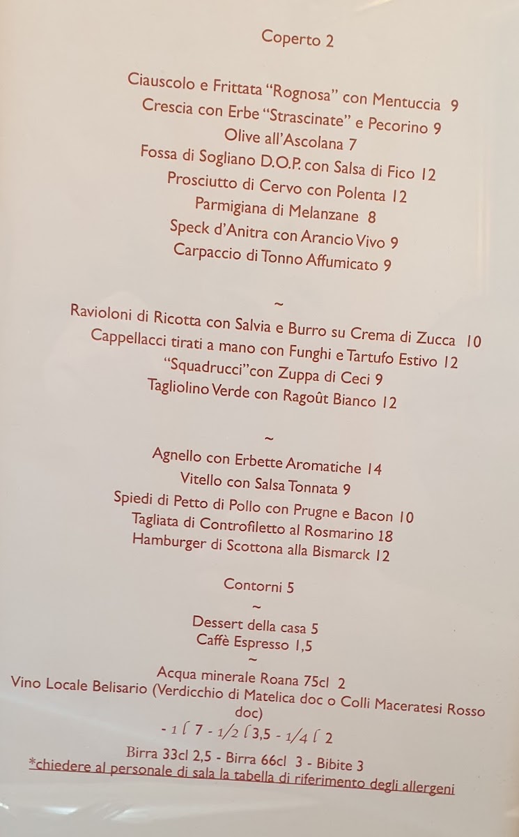 “Ristorante La Cantinella” (Esanatoglia) Photo Menu 1