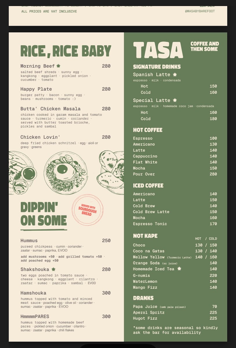 Masa Bakehouse La Union Photo Menu 4