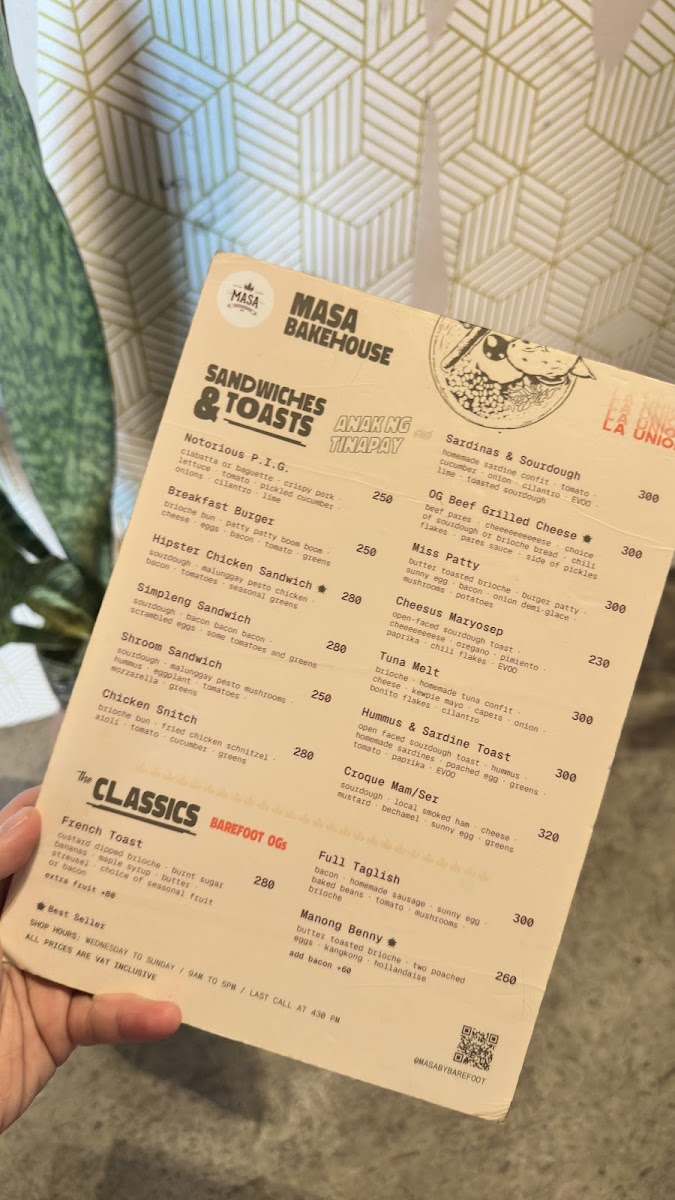 Masa Bakehouse La Union Photo Menu 8