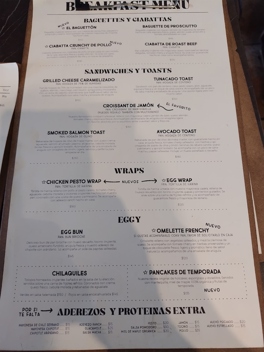 Tuesdays and Fridays Bosques Photo Menu 4