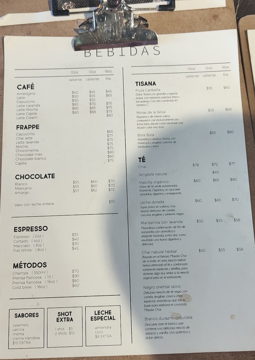 Tuesdays and Fridays Bosques Photo Menu 5