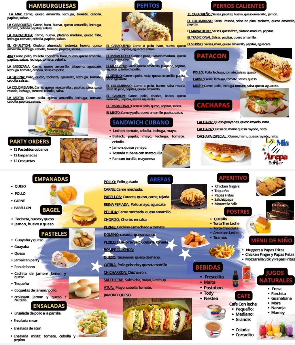 La mia arepa and burger Photo Menu 1