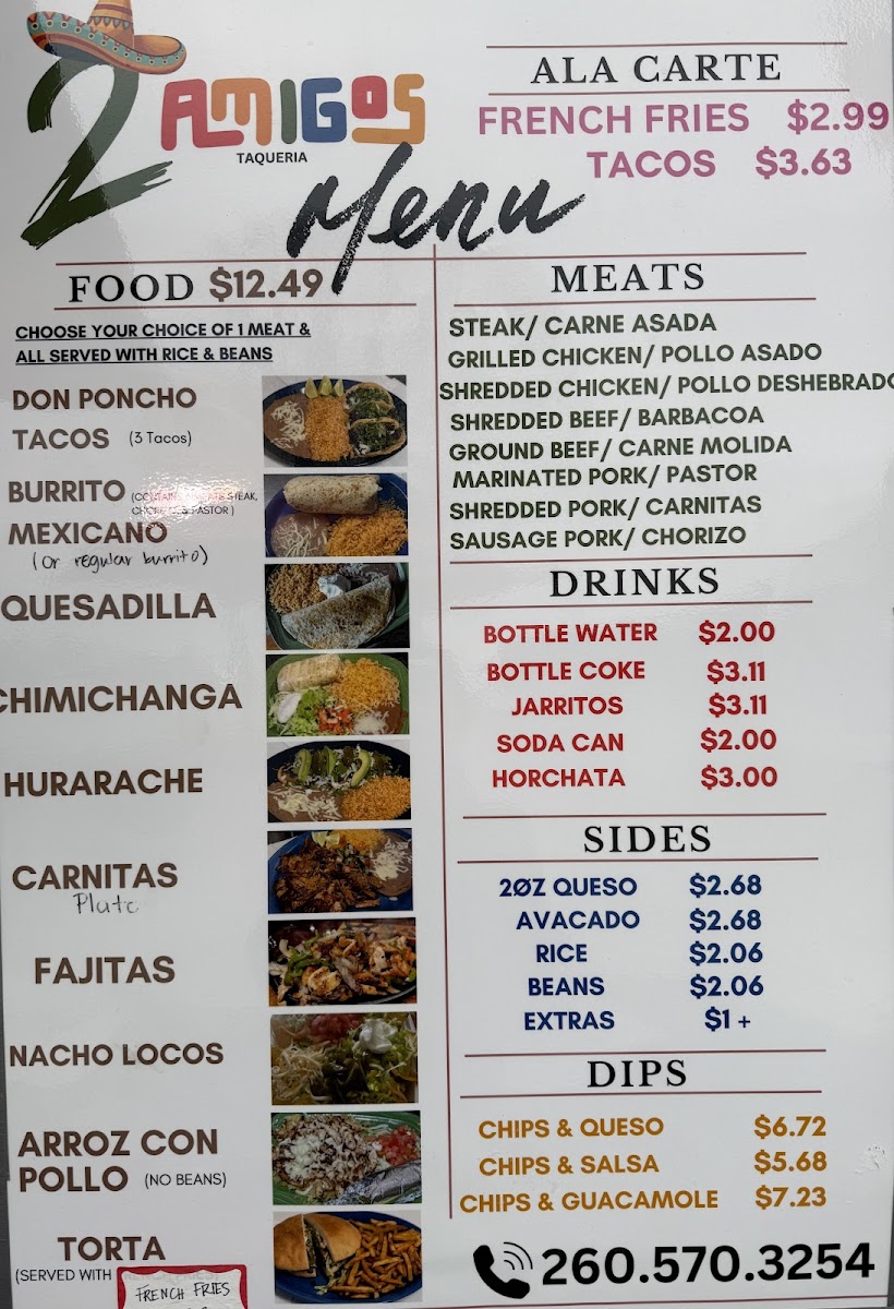 2 Amigos Taqueria Photo Menu 1