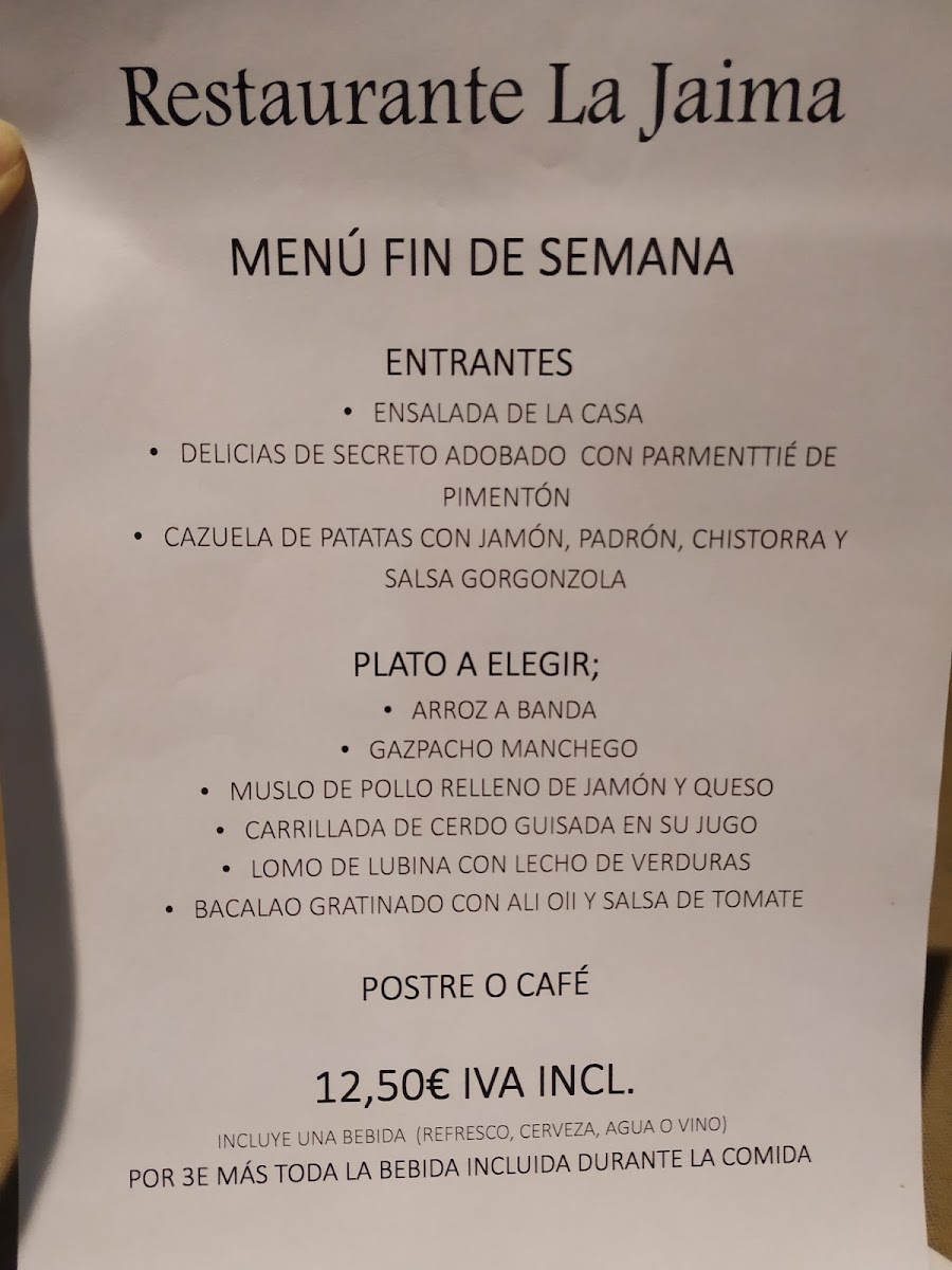 Restaurante La Jaima. Photo Menu 4