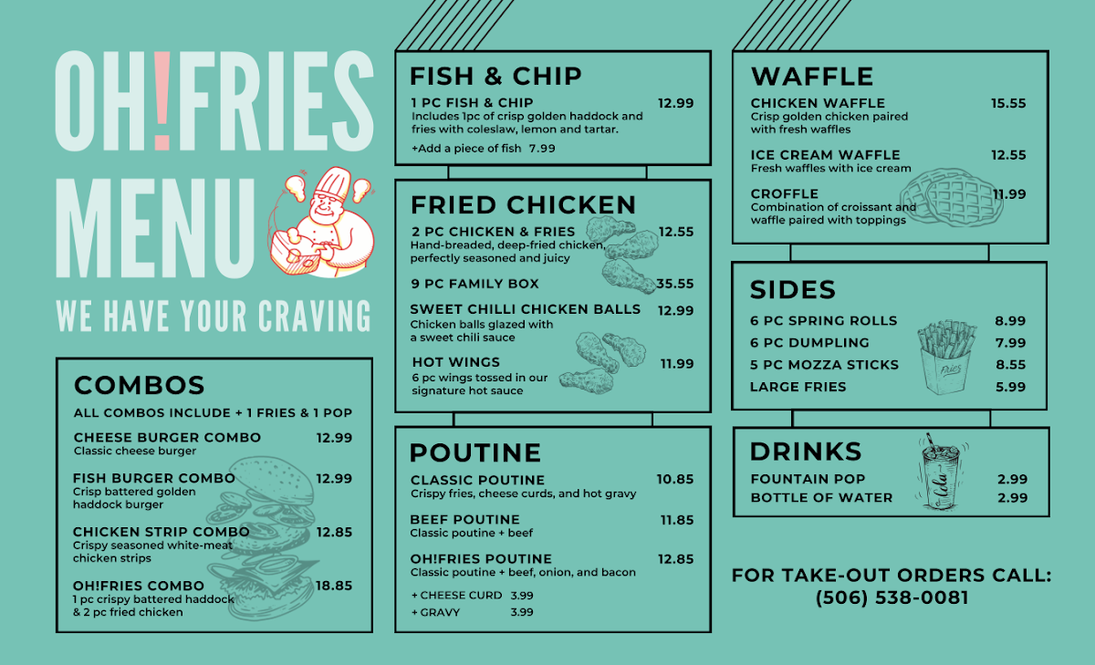 Oh!Fries Take-out Restaurant Photo Menu 2