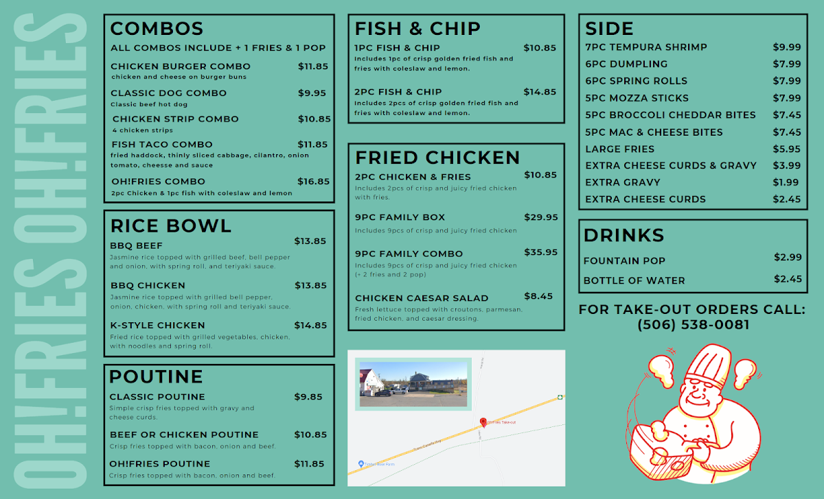 Oh!Fries Take-out Restaurant Photo Menu 3