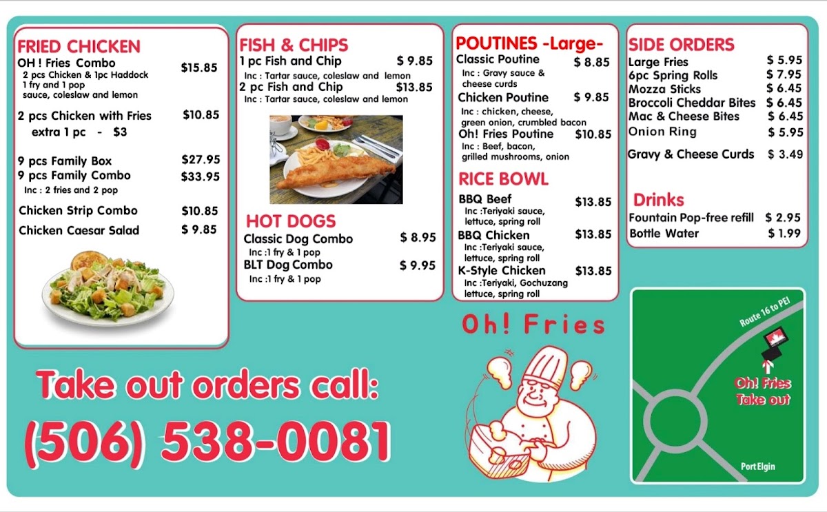 Oh!Fries Take-out Restaurant Photo Menu 4