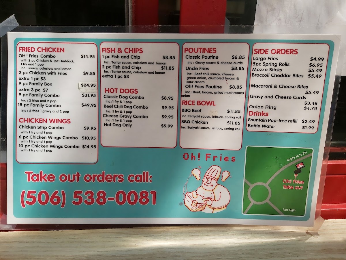Oh!Fries Take-out Restaurant Photo Menu 5