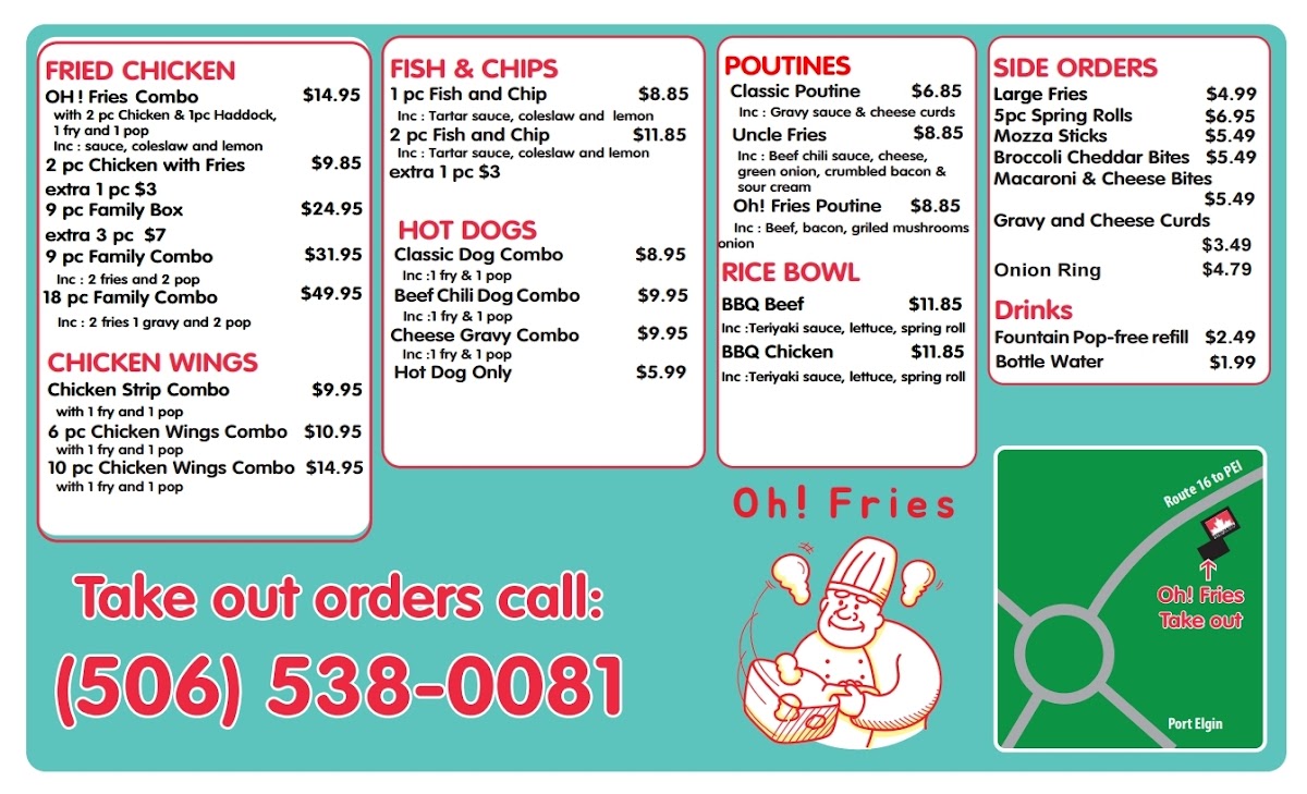Oh!Fries Take-out Restaurant Photo Menu 6