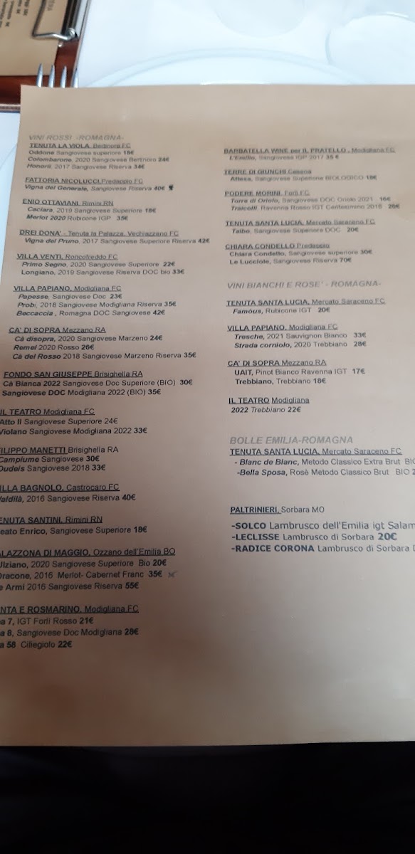 Piccola Osteria Tèra Photo Menu 6