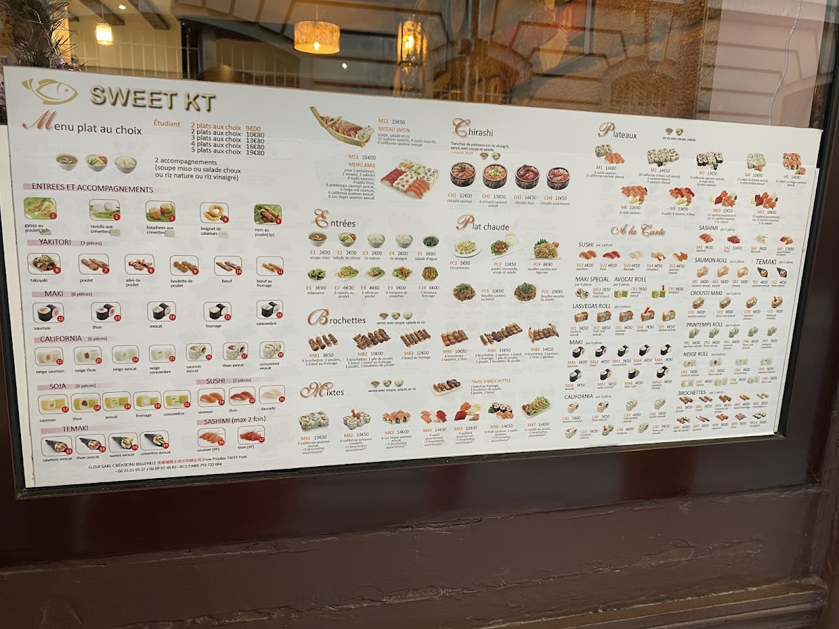 Sweet KT Restaurant Japonais à Volonté Photo Menu 2