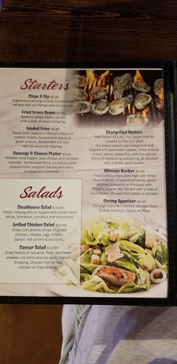 Pintail's Steak & Seafood Photo Menu 2