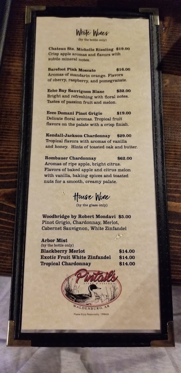 Pintail's Steak & Seafood Photo Menu 4