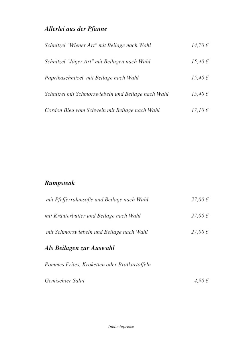 Gasthaus zum Aartal - Familie Ebel Photo Menu 1