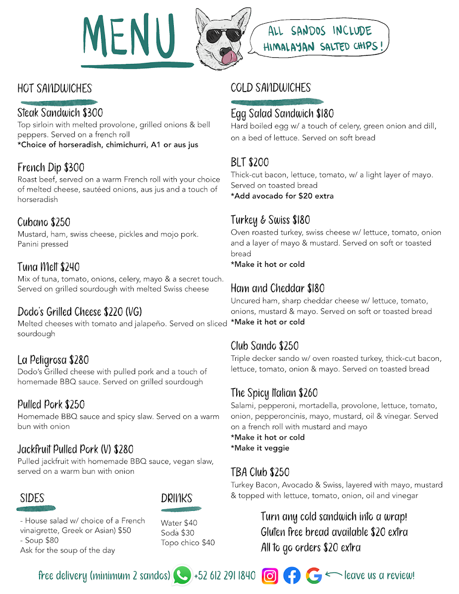 Dodo's Beach Club Photo Menu 3