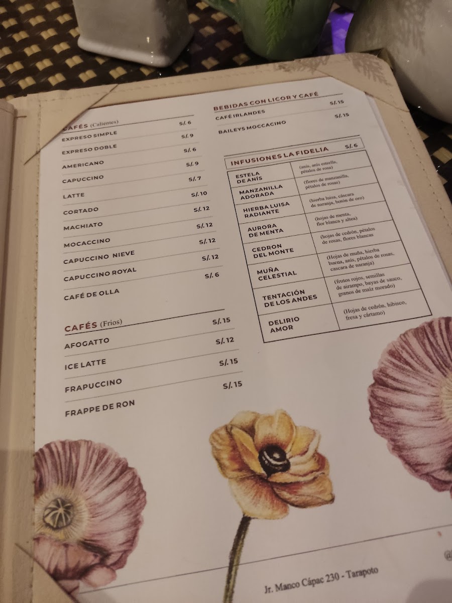 La Jardinería Photo Menu 1
