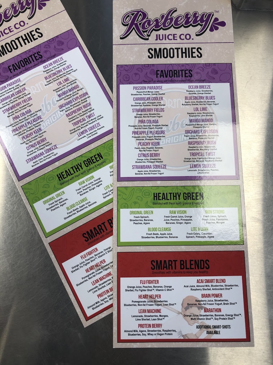Roxberry Juice Co. Drive Thru Photo Menu 3