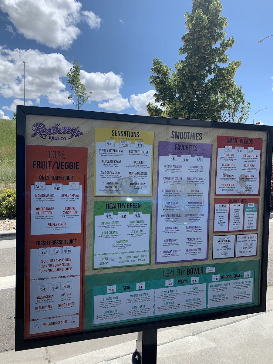 Roxberry Juice Co. Drive Thru Photo Menu 4