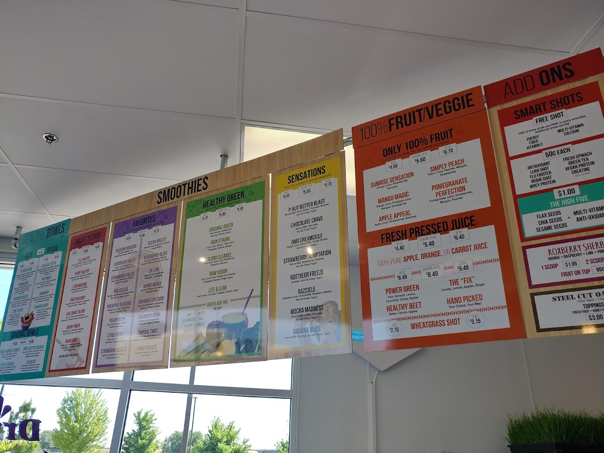 Roxberry Juice Co. Drive Thru Photo Menu 6