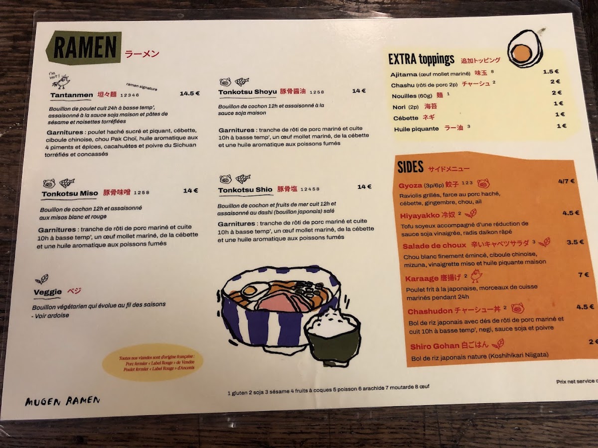 Mugen Ramen Photo Menu 1