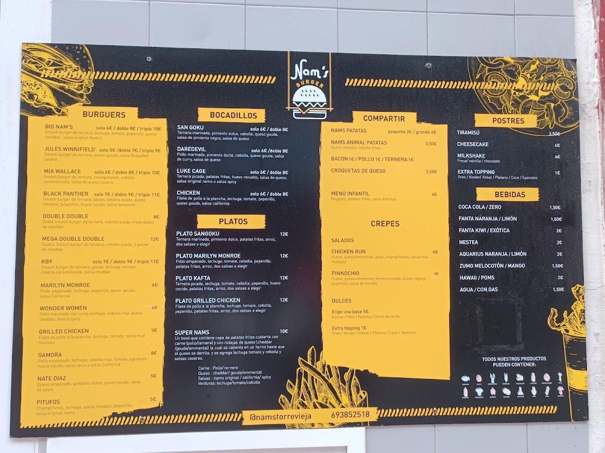 NAMS BURGER Halal Photo Menu 2