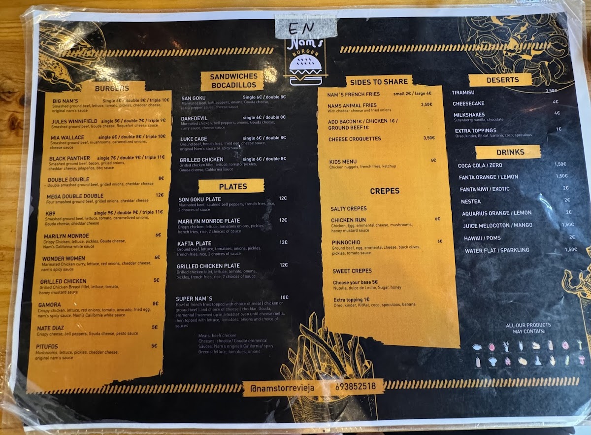 NAMS BURGER Halal Photo Menu 3
