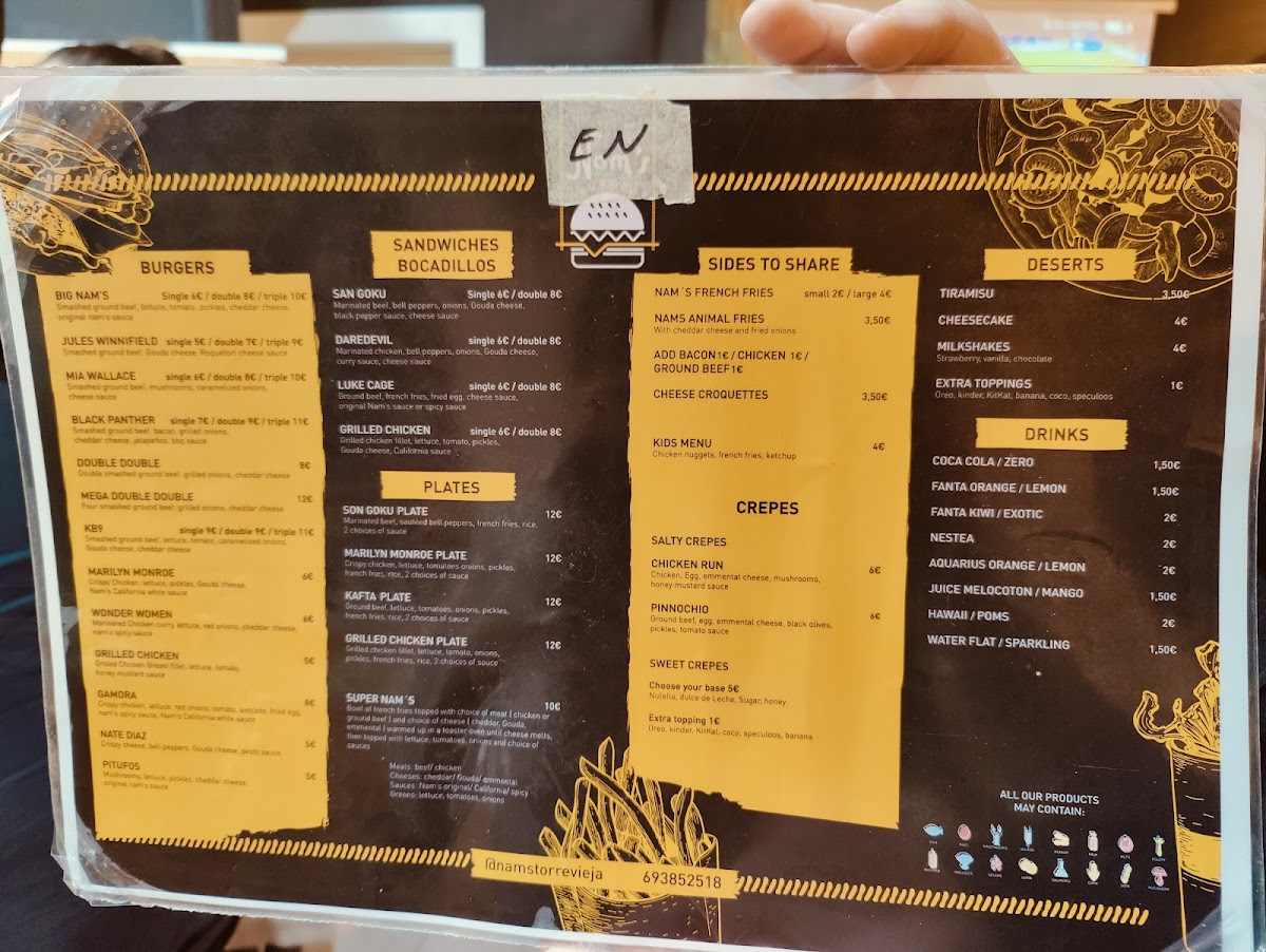 NAMS BURGER Halal Photo Menu 5