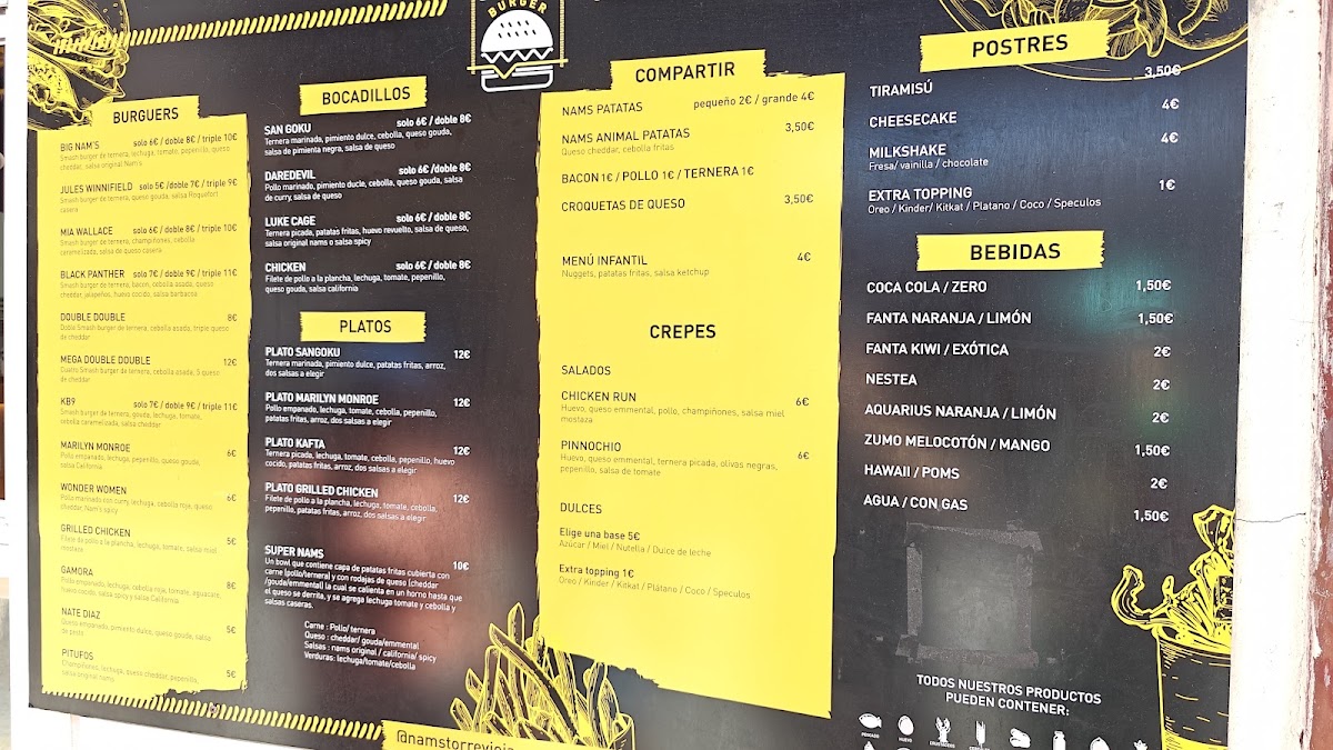 NAMS BURGER Halal Photo Menu 6
