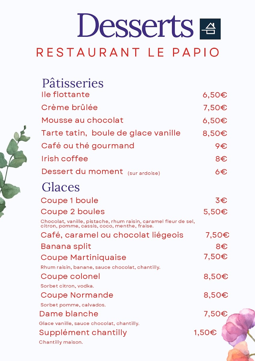 Le Papio Photo Menu 3