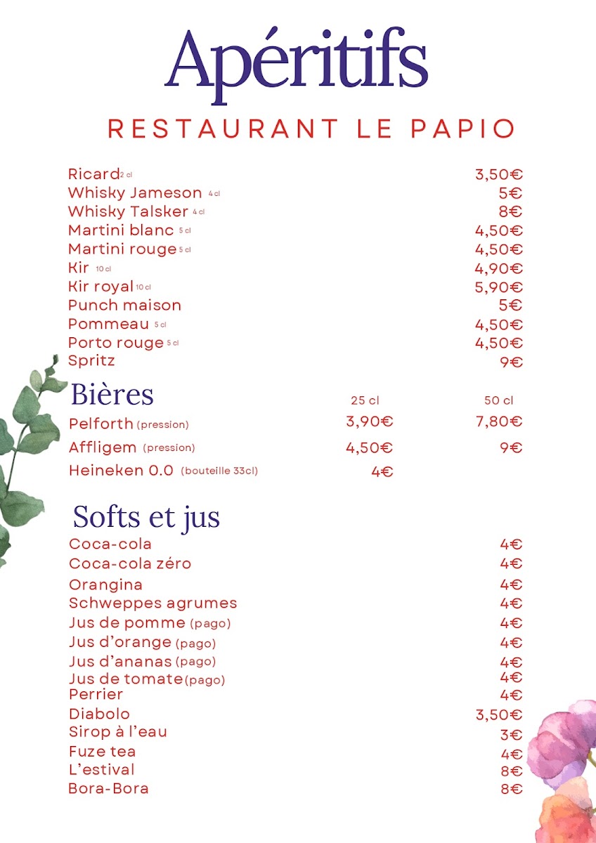 Le Papio Photo Menu 4